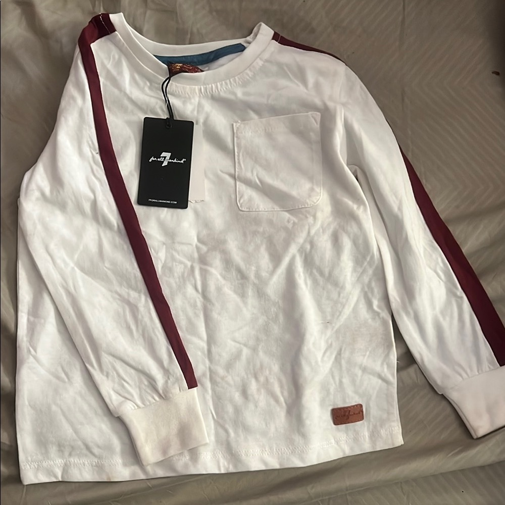 Seven for all Mankind White Long Sleeve Shirt